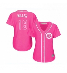 Womens Texas Rangers 19 Shelby Miller Replica Pink Fashion Cool Base Baseball Jersey Womens Texas Rangers 19 Shelby Miller Replica Pink Fashion Cool Base Baseball Jersey
