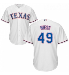 Youth Majestic Texas Rangers 49 Jon Niese Authentic White Home Cool Base MLB Jersey Youth Majestic Texas Rangers 49 Jon Niese Authentic White Home Cool Base MLB Jersey