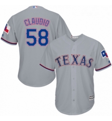 Youth Majestic Texas Rangers 58 Alex Claudio Replica Grey Road Cool Base MLB Jersey Youth Majestic Texas Rangers 58 Alex Claudio Replica Grey Road Cool Base MLB Jersey