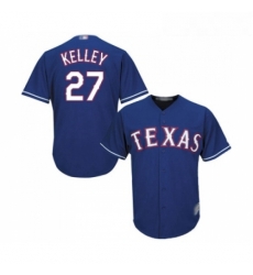 Youth Texas Rangers 27 Shawn Kelley Replica Royal Blue Alternate 2 Cool Base Baseball Jersey Youth Texas Rangers 27 Shawn Kelley Replica Royal Blue Alternate 2 Cool Base Baseball Jersey