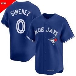 Men Toronto Blue Jays 0 Andres Gimenez Cool Base Stitched Baseball Jersey Blue