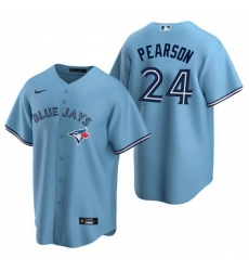Men Toronto Blue Jays 24 Nate Pearson Light Blue Cool Base Stitched Jersey Men Toronto Blue Jays 24 Nate Pearson Light Blue Cool Base Stitched Jersey