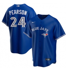 Men Toronto Blue Jays 24 Nate Pearson Royal Cool Base Stitched Jersey Men Toronto Blue Jays 24 Nate Pearson Royal Cool Base Stitched Jersey