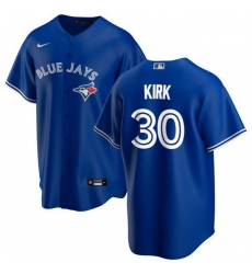 Men Toronto Blue Jays 30 Alejandro Kirk Royal Cool Base Stitched Jersey Men Toronto Blue Jays 30 Alejandro Kirk Royal Cool Base Stitched Jersey