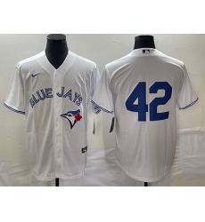 Men Toronto Blue Jays 42 Jackie Robinson White Cool Base Stitched Baseball Jersey Men Toronto Blue Jays 42 Jackie Robinson White Cool Base Stitched Baseball Jersey