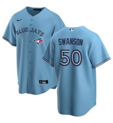 Men Toronto Blue Jays 50 Erik Swanson Light Blue Cool Base Stitched Jersey Men Toronto Blue Jays 50 Erik Swanson Light Blue Cool Base Stitched Jersey