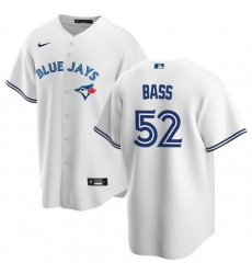 Men Toronto Blue Jays 52 Anthony Bass White Cool Base Stitched Jersey Men Toronto Blue Jays 52 Anthony Bass White Cool Base Stitched Jersey