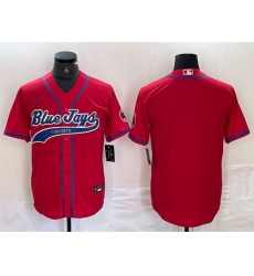 Men Toronto Blue Jays Blank Red Cool Base Stitched Baseball Jersey Men Toronto Blue Jays Blank Red Cool Base Stitched Baseball Jersey