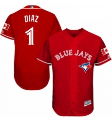 Mens Majestic Toronto Blue Jays 1 Aledmys Diaz Scarlet Alternate Flex Base Authentic Collection MLB Jersey Mens Majestic Toronto Blue Jays 1 Aledmys Diaz Scarlet Alternate Flex Base Authentic Collection MLB Jersey