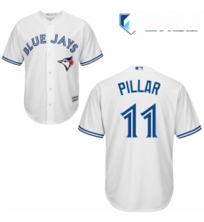 Mens Majestic Toronto Blue Jays 11 Kevin Pillar Replica White Home MLB Jersey Mens Majestic Toronto Blue Jays 11 Kevin Pillar Replica White Home MLB Jersey