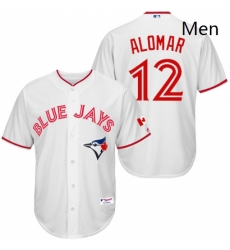 Mens Majestic Toronto Blue Jays 12 Roberto Alomar Authentic White 2015 Canada Day MLB Jersey Mens Majestic Toronto Blue Jays 12 Roberto Alomar Authentic White 2015 Canada Day MLB Jersey