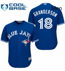 Mens Majestic Toronto Blue Jays 18 Curtis Granderson Replica Blue Alternate MLB Jersey Mens Majestic Toronto Blue Jays 18 Curtis Granderson Replica Blue Alternate MLB Jersey
