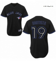 Mens Majestic Toronto Blue Jays 19 Jose Bautista Authentic Black Fashion MLB Jersey Mens Majestic Toronto Blue Jays 19 Jose Bautista Authentic Black Fashion MLB Jersey