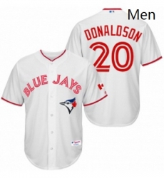 Mens Majestic Toronto Blue Jays 20 Josh Donaldson Replica White 2015 Canada Day MLB Jersey Mens Majestic Toronto Blue Jays 20 Josh Donaldson Replica White 2015 Canada Day MLB Jersey