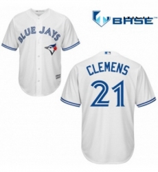 Mens Majestic Toronto Blue Jays 21 Roger Clemens Replica White Home MLB Jersey Mens Majestic Toronto Blue Jays 21 Roger Clemens Replica White Home MLB Jersey
