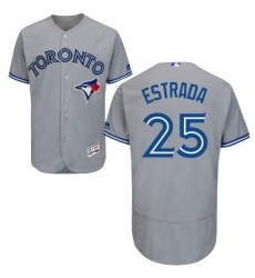 Mens Majestic Toronto Blue Jays 25 Marco Estrada Grey Road Flex Base Authentic Collection MLB Jersey Mens Majestic Toronto Blue Jays 25 Marco Estrada Grey Road Flex Base Authentic Collection MLB Jersey