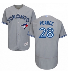Mens Majestic Toronto Blue Jays 28 Steve Pearce Grey Road Flex Base Authentic Collection MLB Jersey Mens Majestic Toronto Blue Jays 28 Steve Pearce Grey Road Flex Base Authentic Collection MLB Jersey