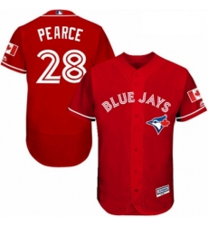 Mens Majestic Toronto Blue Jays 28 Steve Pearce Scarlet Alternate Flex Base Authentic Collection MLB Jersey Mens Majestic Toronto Blue Jays 28 Steve Pearce Scarlet Alternate Flex Base Authentic Collection MLB Jersey