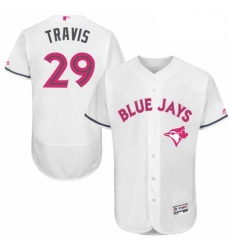 Mens Majestic Toronto Blue Jays 29 Devon Travis Authentic White 2016 Mothers Day Fashion Flex Base MLB Jersey Mens Majestic Toronto Blue Jays 29 Devon Travis Authentic White 2016 Mothers Day Fashion Flex Base MLB Jersey