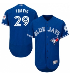Mens Majestic Toronto Blue Jays 29 Devon Travis Blue Alternate Flex Base Authentic Collection MLB Jersey Mens Majestic Toronto Blue Jays 29 Devon Travis Blue Alternate Flex Base Authentic Collection MLB Jersey