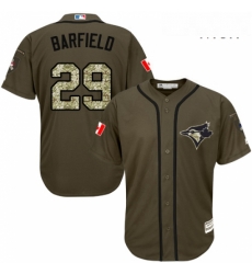 Mens Majestic Toronto Blue Jays 29 Jesse Barfield Authentic Green Salute to Service MLB Jersey Mens Majestic Toronto Blue Jays 29 Jesse Barfield Authentic Green Salute to Service MLB Jersey