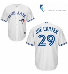 Mens Majestic Toronto Blue Jays 29 Joe Carter Replica White Home MLB Jersey Mens Majestic Toronto Blue Jays 29 Joe Carter Replica White Home MLB Jersey