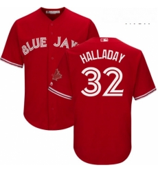 Mens Majestic Toronto Blue Jays 32 Roy Halladay Replica Scarlet Alternate Cool Base MLB Jersey Mens Majestic Toronto Blue Jays 32 Roy Halladay Replica Scarlet Alternate Cool Base MLB Jersey