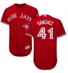 Mens Majestic Toronto Blue Jays 41 Aaron Sanchez Scarlet Flexbase Authentic Collection Alternate MLB Jersey Mens Majestic Toronto Blue Jays 41 Aaron Sanchez Scarlet Flexbase Authentic Collection Alternate MLB Jersey