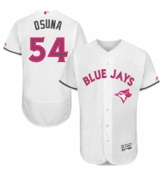 Mens Majestic Toronto Blue Jays 54 Roberto Osuna Authentic White 2016 Mothers Day Fashion Flex Base Jersey Mens Majestic Toronto Blue Jays 54 Roberto Osuna Authentic White 2016 Mothers Day Fashion Flex Base Jersey