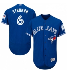 Mens Majestic Toronto Blue Jays 6 Marcus Stroman Blue Alternate Flex Base Authentic Collection MLB Jersey Mens Majestic Toronto Blue Jays 6 Marcus Stroman Blue Alternate Flex Base Authentic Collection MLB Jersey