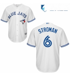 Mens Majestic Toronto Blue Jays 6 Marcus Stroman Replica White Home MLB Jersey Mens Majestic Toronto Blue Jays 6 Marcus Stroman Replica White Home MLB Jersey
