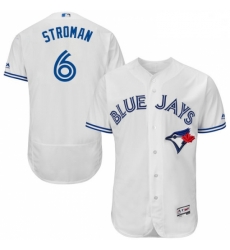 Mens Majestic Toronto Blue Jays 6 Marcus Stroman White Home Flex Base Authentic Collection MLB Jersey Mens Majestic Toronto Blue Jays 6 Marcus Stroman White Home Flex Base Authentic Collection MLB Jersey
