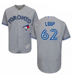 Mens Majestic Toronto Blue Jays 62 Aaron Loup Grey Road Flex Base Authentic Collection MLB Jersey Mens Majestic Toronto Blue Jays 62 Aaron Loup Grey Road Flex Base Authentic Collection MLB Jersey