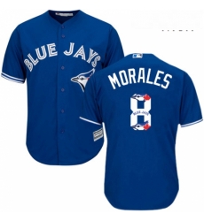 Mens Majestic Toronto Blue Jays 8 Kendrys Morales Authentic Blue Team Logo Fashion MLB Jersey Mens Majestic Toronto Blue Jays 8 Kendrys Morales Authentic Blue Team Logo Fashion MLB Jersey