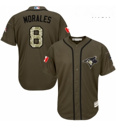 Mens Majestic Toronto Blue Jays 8 Kendrys Morales Authentic Green Salute to Service MLB Jersey Mens Majestic Toronto Blue Jays 8 Kendrys Morales Authentic Green Salute to Service MLB Jersey