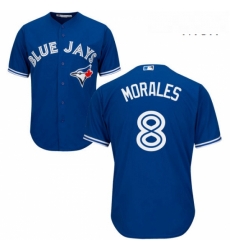 Mens Majestic Toronto Blue Jays 8 Kendrys Morales Replica Blue Alternate MLB Jersey Mens Majestic Toronto Blue Jays 8 Kendrys Morales Replica Blue Alternate MLB Jersey