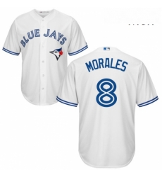 Mens Majestic Toronto Blue Jays 8 Kendrys Morales Replica White Home MLB Jersey Mens Majestic Toronto Blue Jays 8 Kendrys Morales Replica White Home MLB Jersey