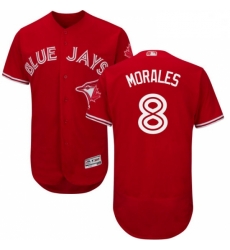 Mens Majestic Toronto Blue Jays 8 Kendrys Morales Scarlet Flexbase Authentic Collection Alternate MLB Jersey Mens Majestic Toronto Blue Jays 8 Kendrys Morales Scarlet Flexbase Authentic Collection Alternate MLB Jersey