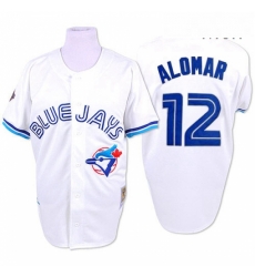 Mens Mitchell and Ness Toronto Blue Jays 12 Roberto Alomar Replica White 1993 Throwback MLB Jersey Mens Mitchell and Ness Toronto Blue Jays 12 Roberto Alomar Replica White 1993 Throwback MLB Jersey