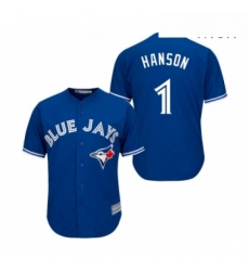 Mens Toronto Blue Jays 1 Alen Hanson Replica Blue Alternate Baseball Jersey Mens Toronto Blue Jays 1 Alen Hanson Replica Blue Alternate Baseball Jersey