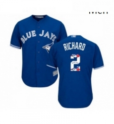 Mens Toronto Blue Jays 2 Clayton Richard Authentic Blue Team Logo Fashion Baseball Jersey Mens Toronto Blue Jays 2 Clayton Richard Authentic Blue Team Logo Fashion Baseball Jersey