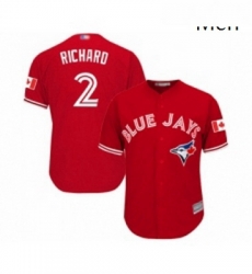 Mens Toronto Blue Jays 2 Clayton Richard Replica Scarlet Alternate Cool Base Baseball Jersey Mens Toronto Blue Jays 2 Clayton Richard Replica Scarlet Alternate Cool Base Baseball Jersey