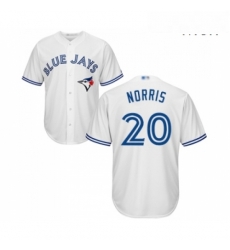 Mens Toronto Blue Jays 20 Bud Norris Replica White Home Baseball Jersey Mens Toronto Blue Jays 20 Bud Norris Replica White Home Baseball Jersey