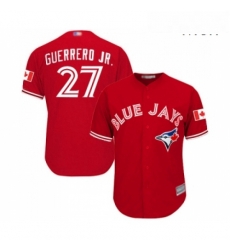 Mens Toronto Blue Jays 27 Vladimir Guerrero Jr Replica Scarlet Alternate Cool Base Baseball Jersey Mens Toronto Blue Jays 27 Vladimir Guerrero Jr Replica Scarlet Alternate Cool Base Baseball Jersey