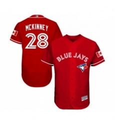 Mens Toronto Blue Jays 28 Billy McKinney Scarlet Alternate Flex Base Authentic Collection MLB Jersey Mens Toronto Blue Jays 28 Billy McKinney Scarlet Alternate Flex Base Authentic Collection MLB Jersey