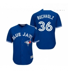 Mens Toronto Blue Jays 36 Clay Buchholz Replica Blue Alternate Baseball Jersey Mens Toronto Blue Jays 36 Clay Buchholz Replica Blue Alternate Baseball Jersey