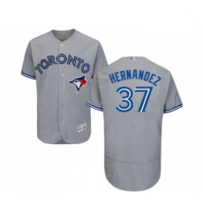 Mens Toronto Blue Jays 37 Teoscar Hernandez Grey Road Flex Base Authentic Collection Baseball Jersey Mens Toronto Blue Jays 37 Teoscar Hernandez Grey Road Flex Base Authentic Collection Baseball Jersey