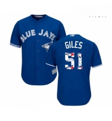 Mens Toronto Blue Jays 51 Ken Giles Authentic Blue Team Logo Fashion Baseball Jersey Mens Toronto Blue Jays 51 Ken Giles Authentic Blue Team Logo Fashion Baseball Jersey