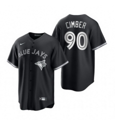 Mens Toronto Blue Jays #90 Adam Cimber Nike Black White Collection Jersey Mens Toronto Blue Jays #90 Adam Cimber Nike Black White Collection Jersey