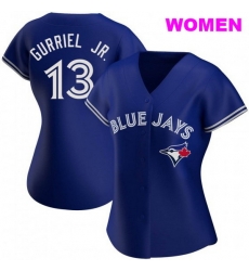WOMEN'S TORONTO BLUE JAYS #13 LOURDES GURRIEL JR. ROYAL ALTERNATE JERSEY WOMEN'S TORONTO BLUE JAYS #13 LOURDES GURRIEL JR. ROYAL ALTERNATE JERSEY
